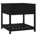 Jardinieră cu raft, negru, 82,5x82,5x81 cm, lemn masiv de pin - WALTI WALTI