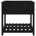 Jardinieră cu raft, negru, 82,5x82,5x81 cm, lemn masiv de pin - WALTI WALTI