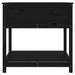 Jardinieră cu raft, negru, 82,5x82,5x81 cm, lemn masiv de pin - WALTI WALTI