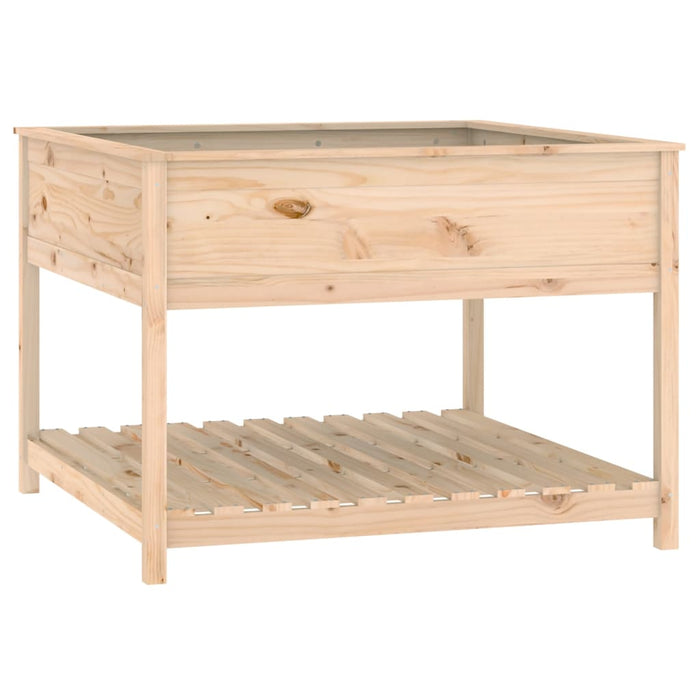 Jardinieră cu raft, 111,5x111,5x81 cm, lemn masiv de pin - WALTI WALTI