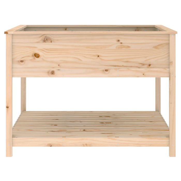 Jardinieră cu raft, 111,5x111,5x81 cm, lemn masiv de pin - WALTI WALTI