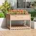 Jardinieră cu raft, 111,5x111,5x81 cm, lemn masiv de pin - WALTI WALTI