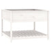 Jardinieră cu raft, alb, 111,5x111,5x81 cm, lemn masiv de pin - WALTI WALTI
