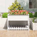 Jardinieră cu raft, alb, 111,5x111,5x81 cm, lemn masiv de pin - WALTI WALTI