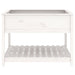 Jardinieră cu raft, alb, 111,5x111,5x81 cm, lemn masiv de pin - WALTI WALTI