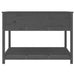 Jardinieră cu raft, gri, 111,5x111,5x81 cm, lemn masiv de pin - WALTI WALTI