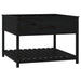 Jardinieră cu raft, negru, 111,5x111,5x81 cm, lemn masiv de pin - WALTI WALTI