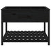 Jardinieră cu raft, negru, 111,5x111,5x81 cm, lemn masiv de pin - WALTI WALTI