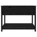 Jardinieră cu raft, negru, 111,5x111,5x81 cm, lemn masiv de pin - WALTI WALTI
