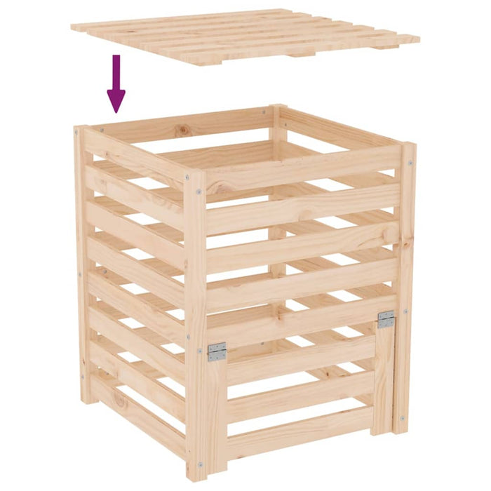 Compostor, 63,5x63,5x77,5 cm, lemn masiv de pin - WALTI WALTI