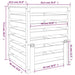 Compostor, 63,5x63,5x77,5 cm, lemn masiv de pin - WALTI WALTI