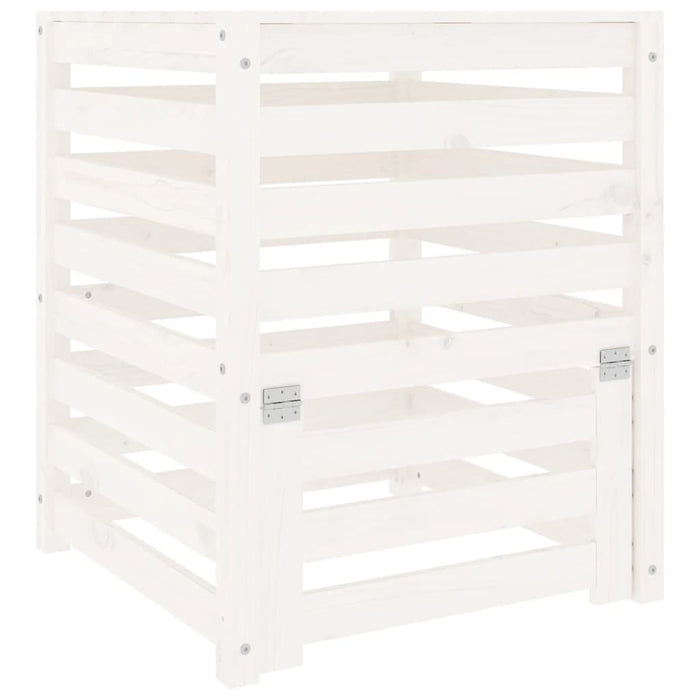 Compostor, alb, 63,5x63,5x77,5 cm, lemn masiv de pin - WALTI WALTI