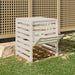 Compostor, alb, 63,5x63,5x77,5 cm, lemn masiv de pin - WALTI WALTI