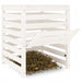 Compostor, alb, 63,5x63,5x77,5 cm, lemn masiv de pin - WALTI WALTI