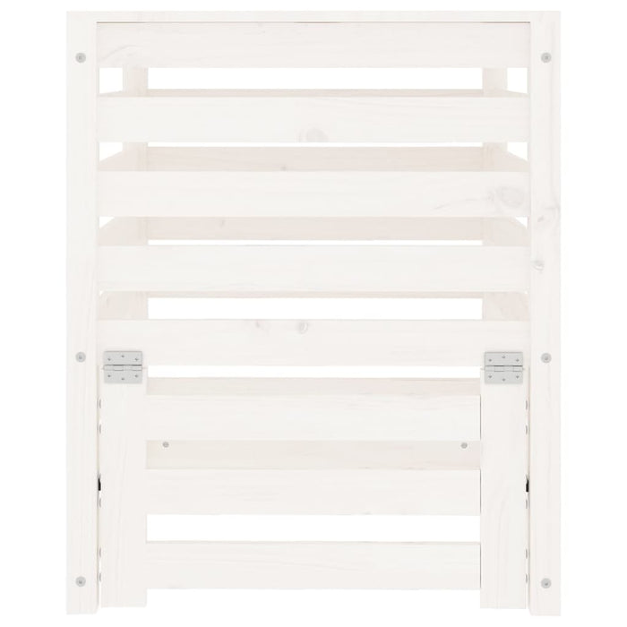 Compostor, alb, 63,5x63,5x77,5 cm, lemn masiv de pin - WALTI WALTI