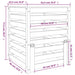 Compostor, alb, 63,5x63,5x77,5 cm, lemn masiv de pin - WALTI WALTI