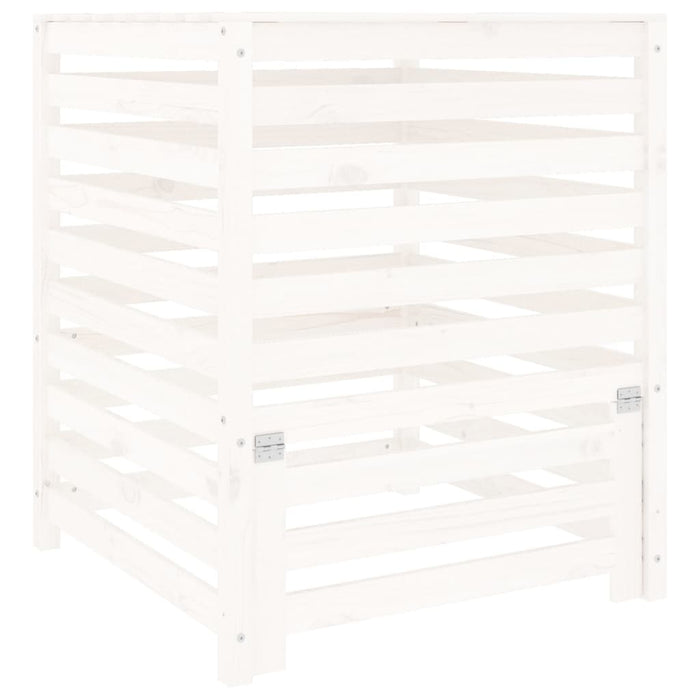 Compostor, alb, 82,5x82,5x99,5 cm, lemn masiv de pin - WALTI WALTI