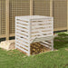 Compostor, alb, 82,5x82,5x99,5 cm, lemn masiv de pin - WALTI WALTI