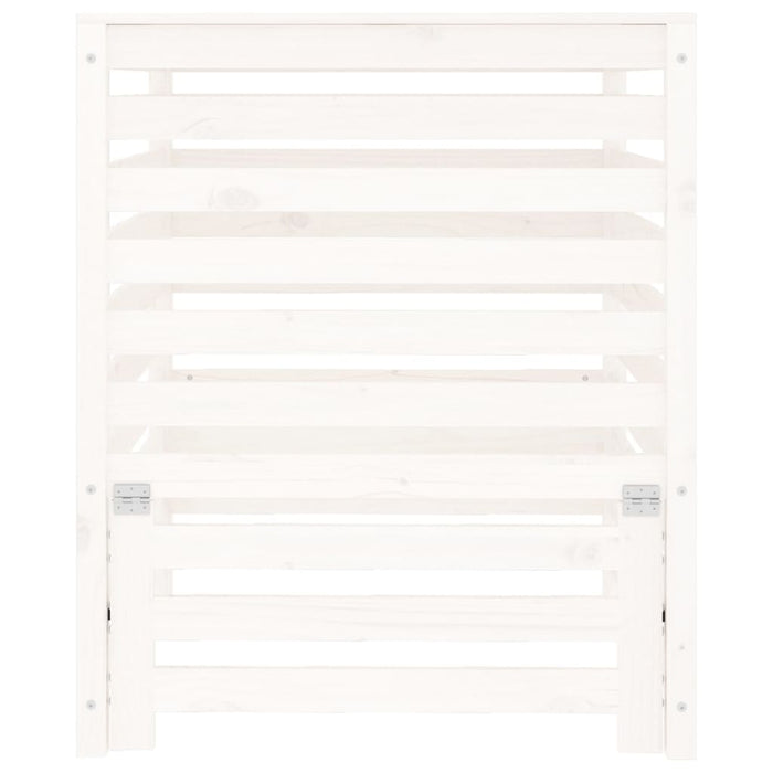 Compostor, alb, 82,5x82,5x99,5 cm, lemn masiv de pin - WALTI WALTI