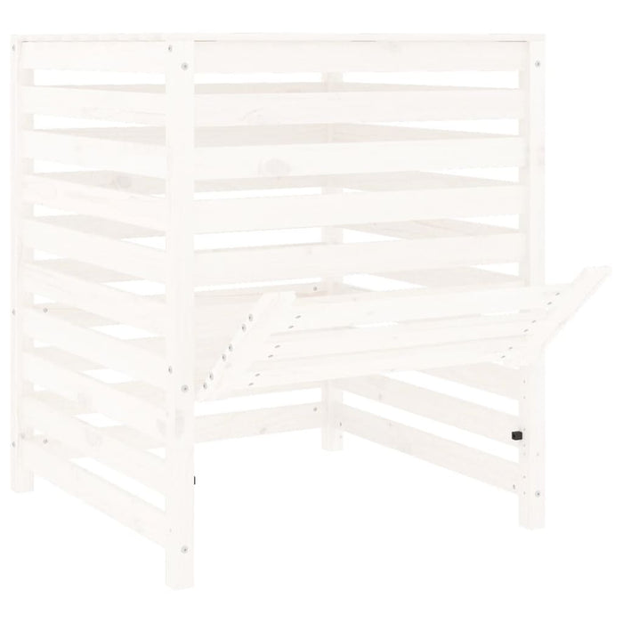 Compostor, alb, 82,5x82,5x99,5 cm, lemn masiv de pin - WALTI WALTI