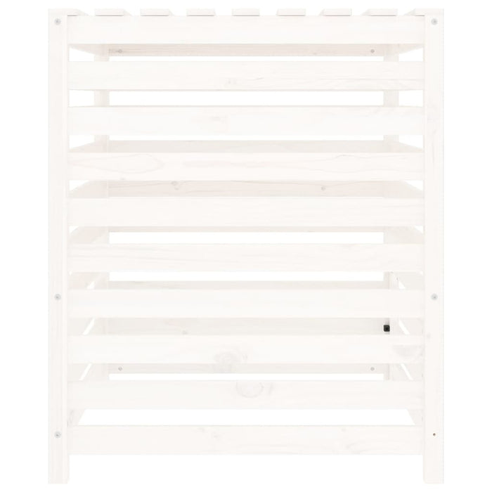Compostor, alb, 82,5x82,5x99,5 cm, lemn masiv de pin - WALTI WALTI