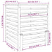 Compostor, alb, 82,5x82,5x99,5 cm, lemn masiv de pin - WALTI WALTI