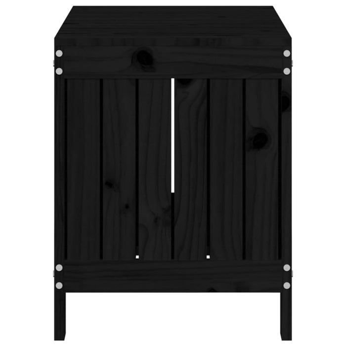 Cutie depozitare grădină, negru, 76x42,5x54 cm, lemn masiv pin - WALTI WALTI