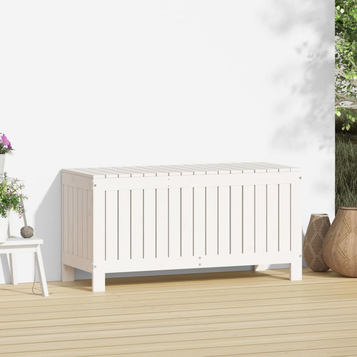 Cutie de depozitare grădină, alb, 108x42,5x54 cm lemn masiv pin - WALTI WALTI