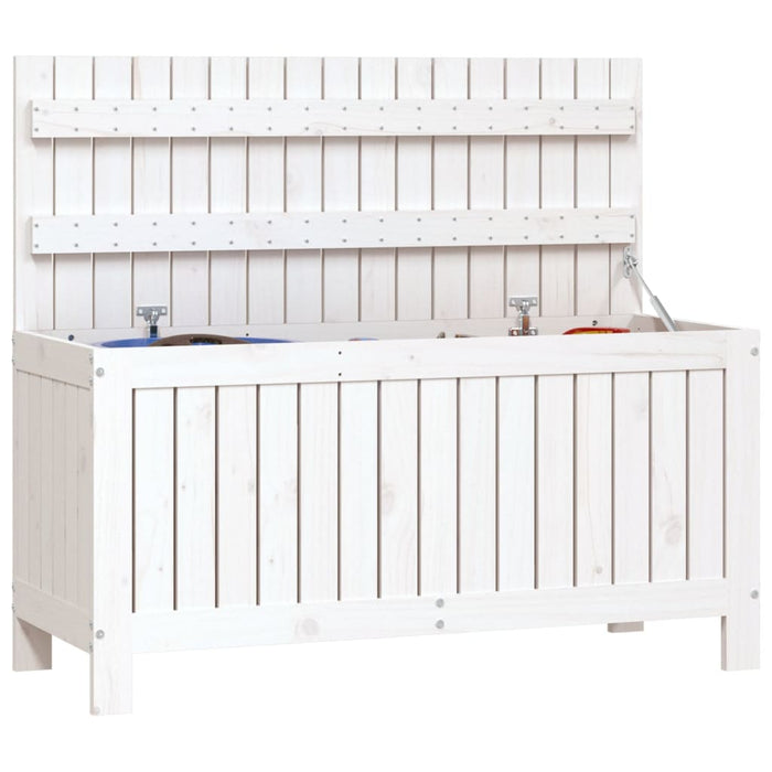 Cutie de depozitare grădină, alb, 108x42,5x54 cm lemn masiv pin - WALTI WALTI