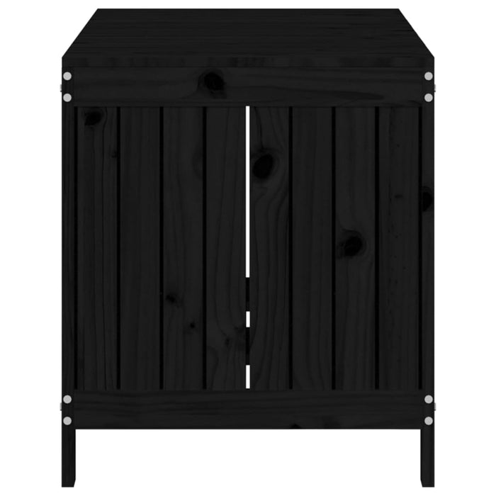 Cutie de depozitare grădină, negru, 121x55x64 cm lemn masiv pin - WALTI WALTI