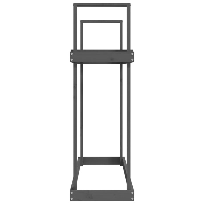 Rastel pentru lemne de foc, gri, 110x35x108,5 cm lemn masiv pin WALTI