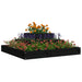 Jardinieră, negru, 80x80x27 cm, lemn masiv de pin - WALTI WALTI
