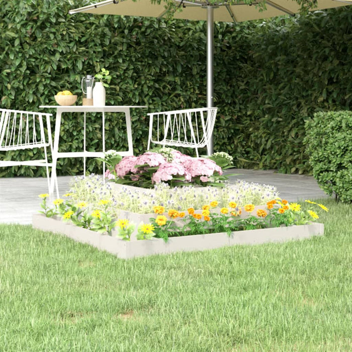 Jardinieră, alb, 110x110x27 cm, lemn masiv de pin - WALTI WALTI