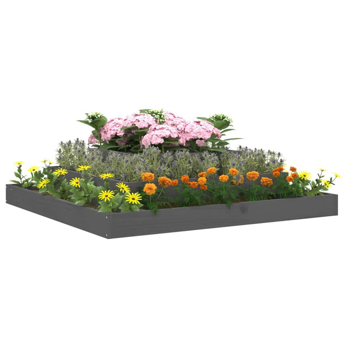 Jardinieră, gri, 110x110x27 cm, lemn masiv de pin - WALTI WALTI