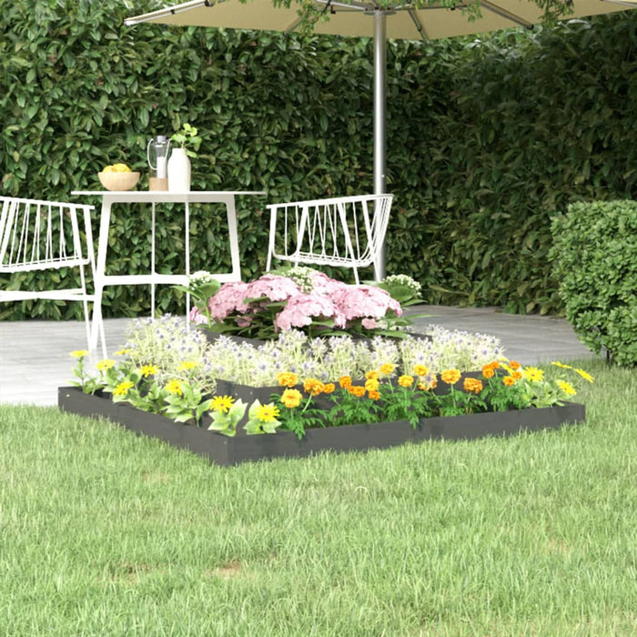 Jardinieră, gri, 110x110x27 cm, lemn masiv de pin - WALTI WALTI