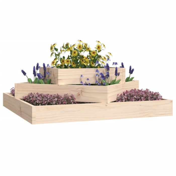 Jardinieră, 83x83x27 cm, lemn masiv de pin - WALTI WALTI
