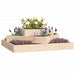 Jardinieră, 83x83x27 cm, lemn masiv de pin - WALTI WALTI