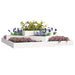 Jardinieră, alb, 112x112x27 cm, lemn masiv de pin - WALTI WALTI