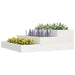 Jardinieră, alb, 78x78x27 cm, lemn masiv de pin - WALTI WALTI