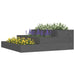 Jardinieră, gri, 78x78x27 cm, lemn masiv de pin - WALTI WALTI