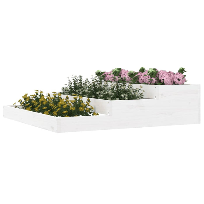 Jardinieră, alb, 107x107x27 cm, lemn masiv de pin - WALTI WALTI
