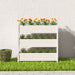 Jardinieră, alb, 112x25x104,5 cm, lemn masiv de pin - WALTI WALTI