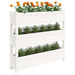 Jardinieră, alb, 112x25x104,5 cm, lemn masiv de pin - WALTI WALTI