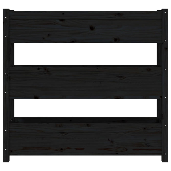 Jardinieră, negru, 112x25x104,5 cm, lemn masiv de pin - WALTI WALTI