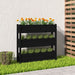 Jardinieră, negru, 112x25x104,5 cm, lemn masiv de pin - WALTI WALTI