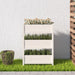 Jardinieră, alb, 77 x 25 x 104,5 cm, lemn masiv de pin - WALTI WALTI