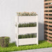 Jardinieră, alb, 77 x 25 x 104,5 cm, lemn masiv de pin - WALTI WALTI