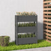 Jardinieră, gri, 77 x 25 x 104,5 cm, lemn masiv de pin - WALTI WALTI