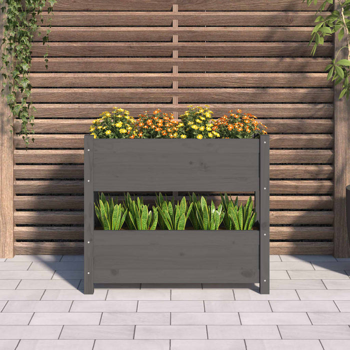 Jardinieră, gri, 77x25x66 cm, lemn masiv de pin - WALTI WALTI