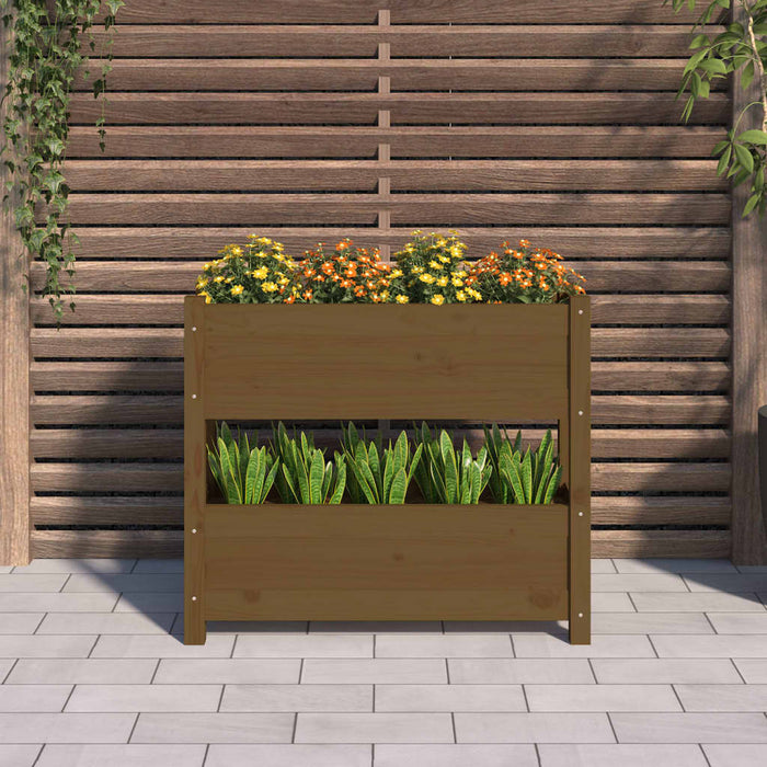 Jardinieră, maro miere, 77x25x66 cm, lemn masiv de pin - WALTI WALTI